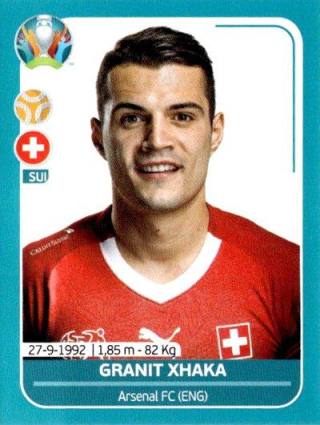 Granit Xhaka – UEFA Euro 2020 Preview - 568 stickers version, Nr. SUI16