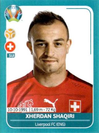 Xherdan Shaqiri – UEFA Euro 2020 Preview - 568 stickers version, Nr. SUI21