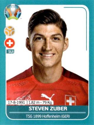 Steven Zuber – UEFA Euro 2020 Preview - 568 stickers version, Nr. SUI22