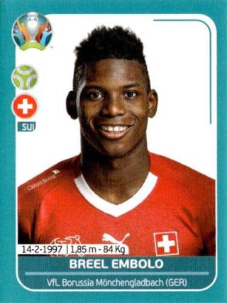 Breel Embolo – UEFA Euro 2020 Preview - 568 stickers version, Nr. SUI25