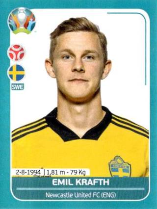 Emil Krafth – UEFA Euro 2020 Preview - 568 stickers version, Nr. SWE13