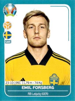 Emil Forsberg – UEFA Euro 2020 Preview - 568 stickers version, n. SWE19