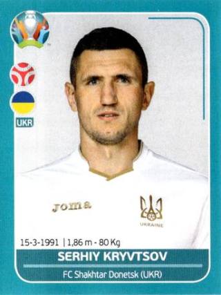 Serhij Krywzow – UEFA Euro 2020 Preview - 568 stickers version, n. UKR11