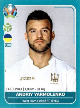 Andrij Jarmolenko – UEFA Euro 2020 Preview - 568 stickers version, Nr. UKR26