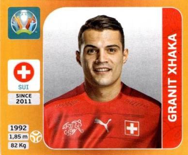 Granit Xhaka – UEFA Euro 2020 Tournament Edition - 678 stickers version, Nr. 58