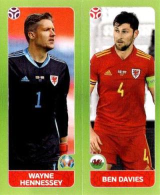 Wayne Hennessey / Ben Davies – UEFA Euro 2020 Tournament Edition - 678 stickers version, n.º 92