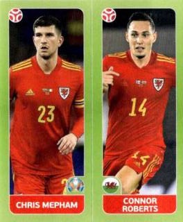 Chris Mepham / Connor Roberts – UEFA Euro 2020 Tournament Edition - 678 stickers version, n.º 93
