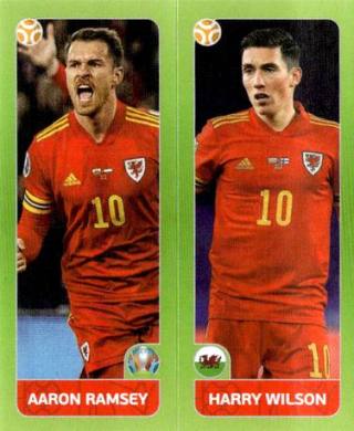 Aaron Ramsey / Harry Wilson – UEFA Euro 2020 Tournament Edition - 678 stickers version, n.º 96