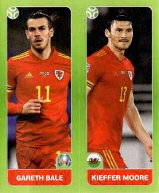 Gareth Bale / Kieffer Moore – UEFA Euro 2020 Tournament Edition - 678 stickers version, n.º 97