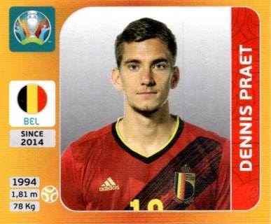 Dennis Praet – UEFA Euro 2020 Tournament Edition - 678 stickers version, Nr. 133