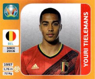 Youri Tielemans – UEFA Euro 2020 Tournament Edition - 678 stickers version, Nr. 134