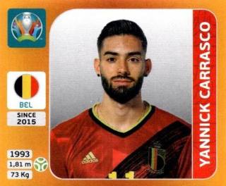 Yannick Carrasco – UEFA Euro 2020 Tournament Edition - 678 stickers version, n. 138