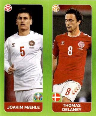 Joakim Mæhle / Thomas Delaney – UEFA Euro 2020 Tournament Edition - 678 stickers version, n.º 152
