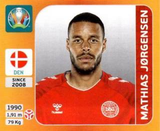 Mathias Jørgensen – UEFA Euro 2020 Tournament Edition - 678 stickers version, n. 160
