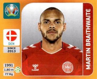 Martin Braithwaite – UEFA Euro 2020 Tournament Edition - 678 stickers version, Nr. 171