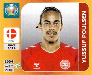 Yussuf Poulsen – UEFA Euro 2020 Tournament Edition - 678 stickers version, Nr. 173