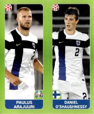Paulus Arajuuri / Daniel O'Shaughnessy – UEFA Euro 2020 Tournament Edition - 678 stickers version, Nr. 199