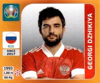 Georgi Dzhikiya – UEFA Euro 2020 Tournament Edition - 678 stickers version, Nr. 213
