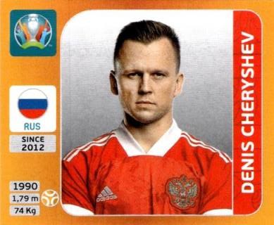 Denis Dmitrijewitsch Tscheryschew – UEFA Euro 2020 Tournament Edition - 678 stickers version, Nr. 219