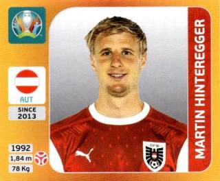 Martin Hinteregger – UEFA Euro 2020 Tournament Edition - 678 stickers version, Nr. 240