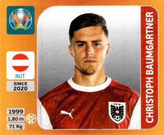 Christoph Baumgartner – UEFA Euro 2020 Tournament Edition - 678 stickers version, Nr. 246