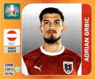 Adrian Grbić – UEFA Euro 2020 Tournament Edition - 678 stickers version, Nr. 253