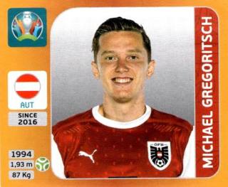 Michael Gregoritsch – UEFA Euro 2020 Tournament Edition - 678 stickers version, Nr. 254