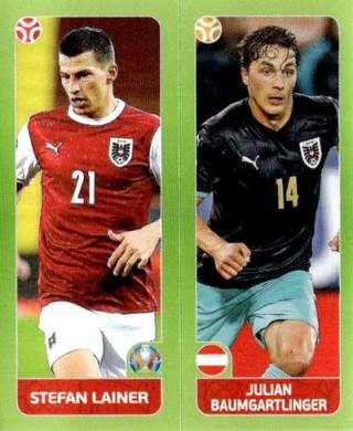 Stefan Lainer / Julian Baumgartlinger – UEFA Euro 2020 Tournament Edition - 678 stickers version, Nr. 258