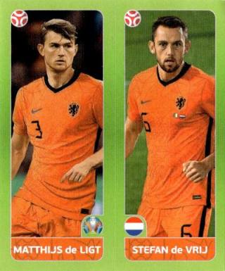 Matthijs de Ligt / Stefan de Vrij – UEFA Euro 2020 Tournament Edition - 678 stickers version, Nr. 263
