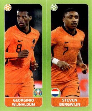 Georginio Wijnaldum / Steven Bergwijn – UEFA Euro 2020 Tournament Edition - 678 stickers version, Nr. 266
