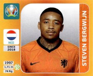 Steven Bergwijn – UEFA Euro 2020 Tournament Edition - 678 stickers version, Nr. 286