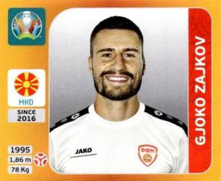 Gjoko Zajkov – UEFA Euro 2020 Tournament Edition - 678 stickers version, Nr. 297