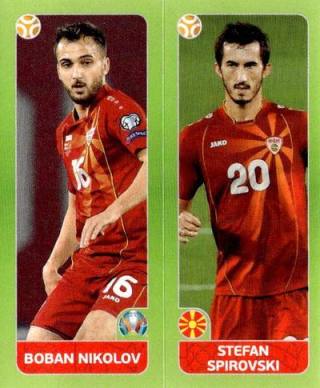 Boban Nikolov / Stefan Spirovski – UEFA Euro 2020 Tournament Edition - 678 stickers version, Nr. 314