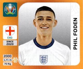 Phil Foden – UEFA Euro 2020 Tournament Edition - 678 stickers version, Nr. 412