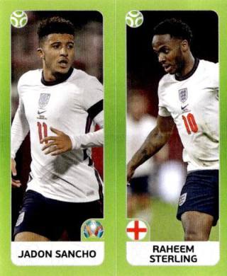 Jadon Sancho / Raheem Sterling – UEFA Euro 2020 Tournament Edition - 678 stickers version, Nr. 427