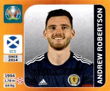 Andy Robertson – UEFA Euro 2020 Tournament Edition - 678 stickers version, Nr. 442