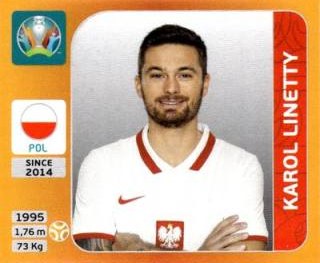 Karol Linetty – UEFA Euro 2020 Tournament Edition - 678 stickers version, Nr. 474