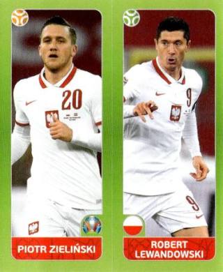 Piotr Zieliński / Robert Lewandowski – UEFA Euro 2020 Tournament Edition - 678 stickers version, Nr. 484