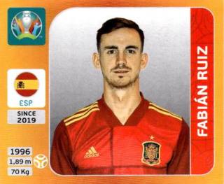 Fabián Ruiz – UEFA Euro 2020 Tournament Edition - 678 stickers version, Nr. 526