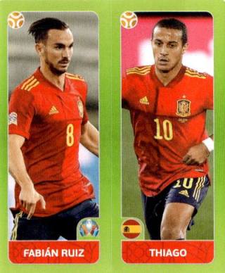 Fabián Ruiz / Thiago Alcántara – UEFA Euro 2020 Tournament Edition - 678 stickers version, Nr. 537