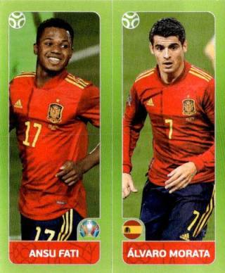 Ansu Fati / Álvaro Morata – UEFA Euro 2020 Tournament Edition - 678 stickers version, Nr. 538