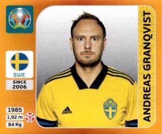 Andreas Granqvist – UEFA Euro 2020 Tournament Edition - 678 stickers version, Nr. 551