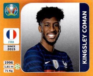 Kingsley Coman – UEFA Euro 2020 Tournament Edition - 678 stickers version, Nr. 587