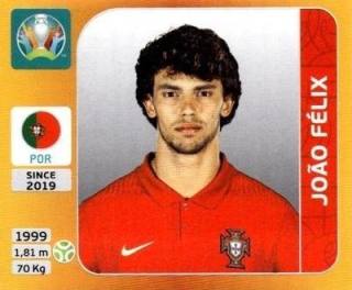 João Félix – UEFA Euro 2020 Tournament Edition - 678 stickers version, Nr. 677