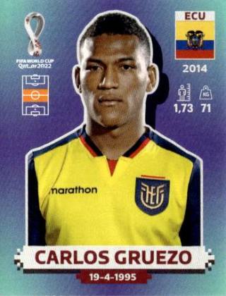 Carlos Gruezo (Fußballspieler, 1995) – FIFA World Cup 2022 Qatar - Standard Edition, Nr. ECU13