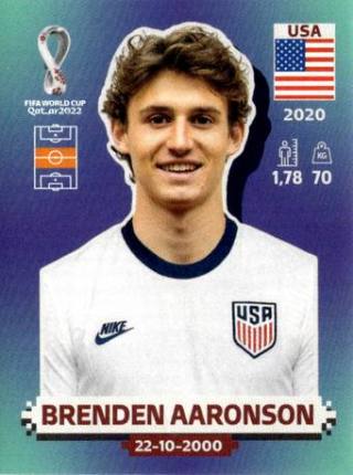 Brenden Aaronson – FIFA World Cup 2022 Qatar - Standard Edition, Nr. USA11