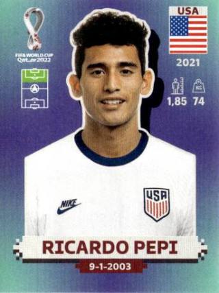 Ricardo Pepi – FIFA World Cup 2022 Qatar - Standard Edition, Nr. USA17