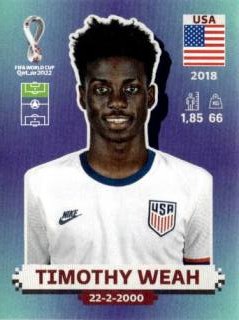 Timothy Weah – FIFA World Cup 2022 Qatar - Standard Edition, Nr. USA20