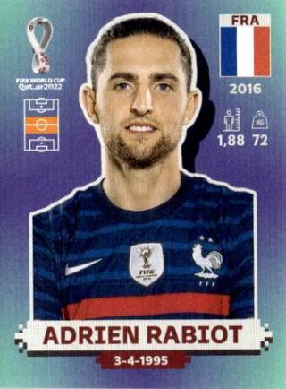 Adrien Rabiot – FIFA World Cup 2022 Qatar - Standard Edition, Nr. FRA13