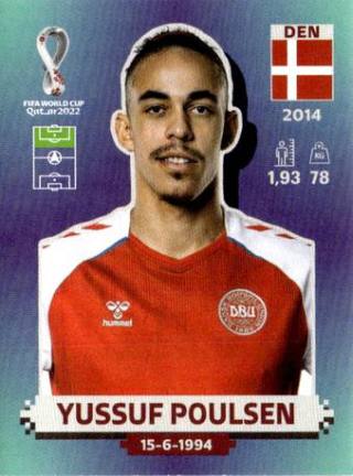 Yussuf Poulsen – FIFA World Cup 2022 Qatar - Standard Edition, Nr. DEN18